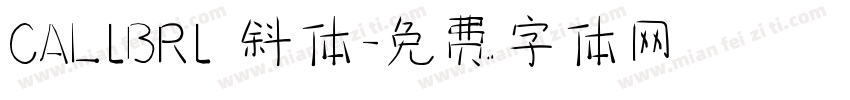 CALIBRI 斜体字体转换